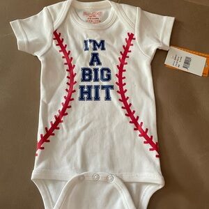 6-12 month baseball onsie